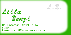 lilla menzl business card